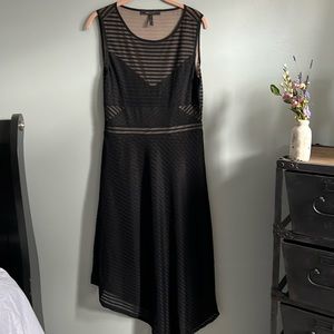 BCBG Asymmetrical midi dress size M